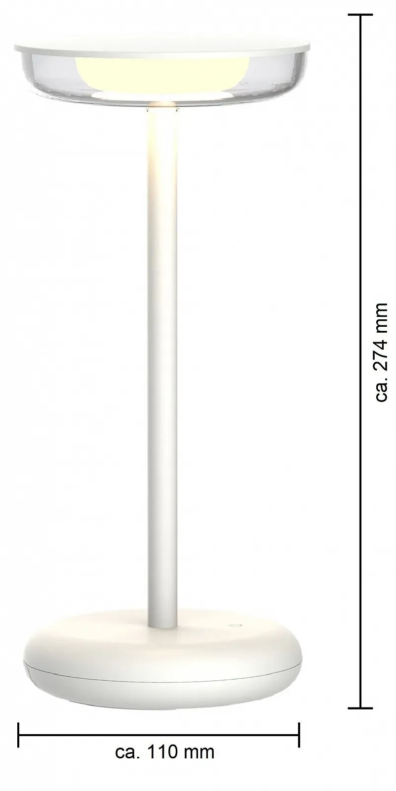 Настільна лампа Northpoint LED Design Slim Акумуляторна 1800 мАг Dimmable IP44 Біла, фото №4