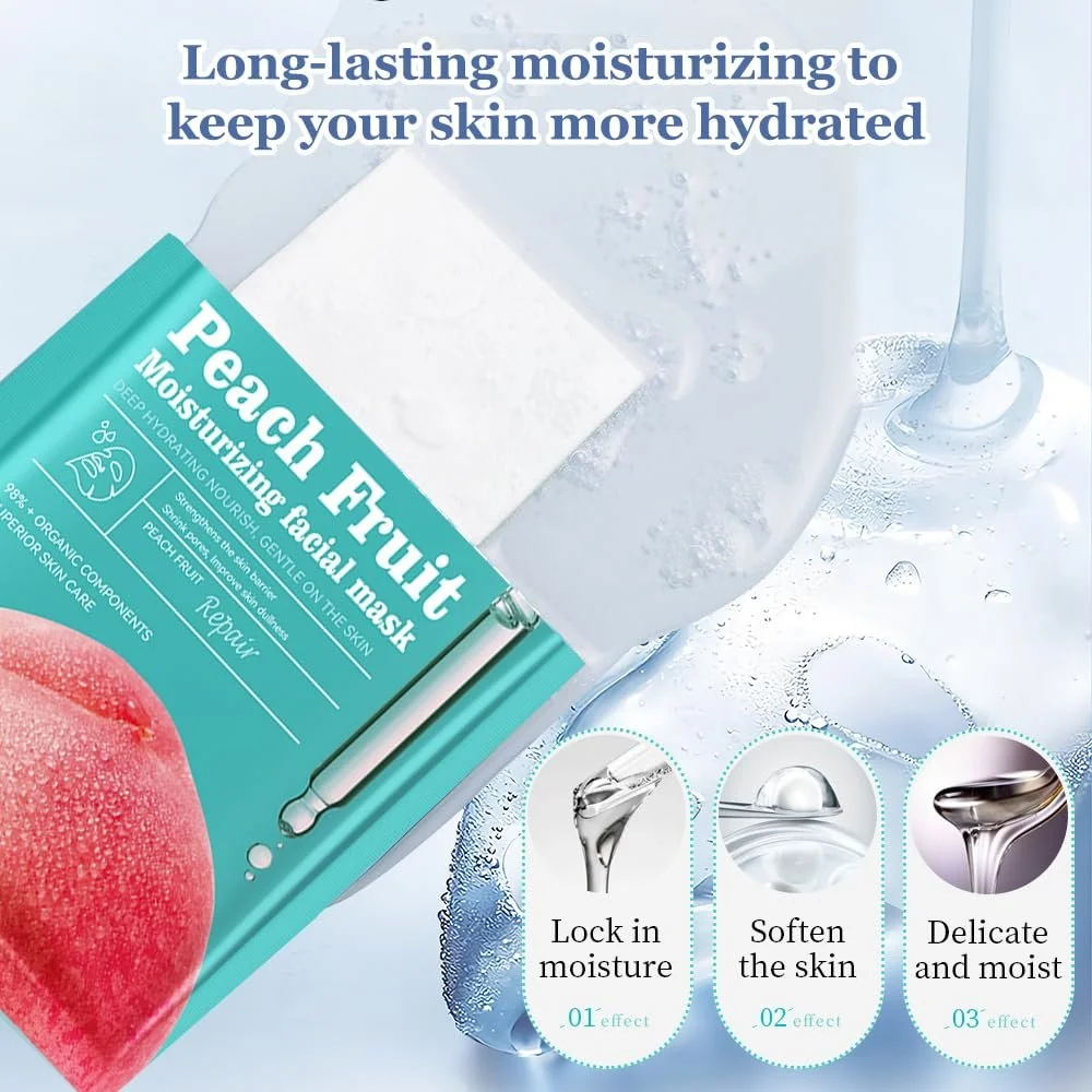 Маска для обличчя KUIRUNRX® Набір 10 шт, Зволожуючі маски для щоденного догляду, фото №2