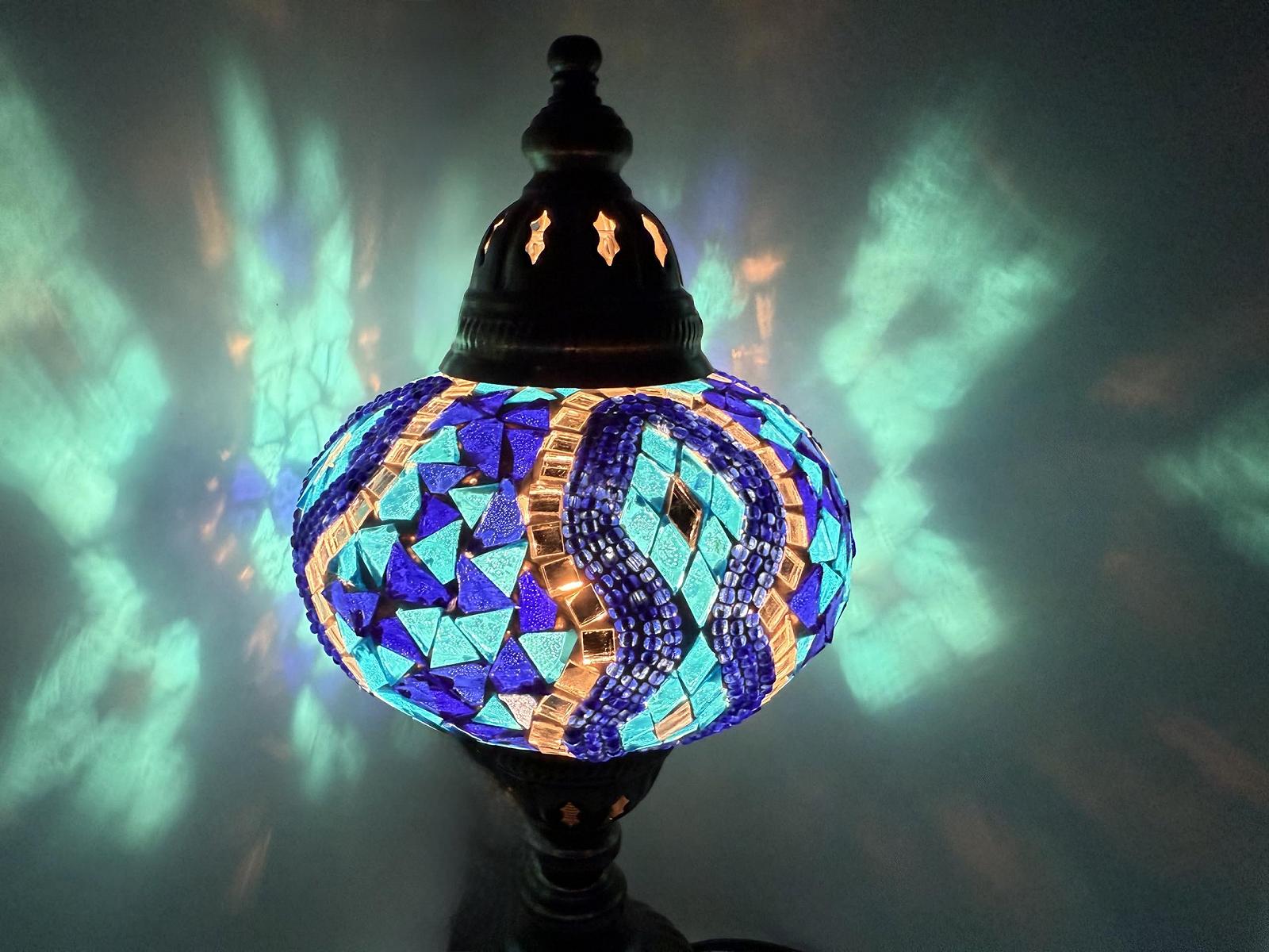 Настільна лампа Samarkand Lights Mosaic L Мозаїчна Східна Синя, фото №4