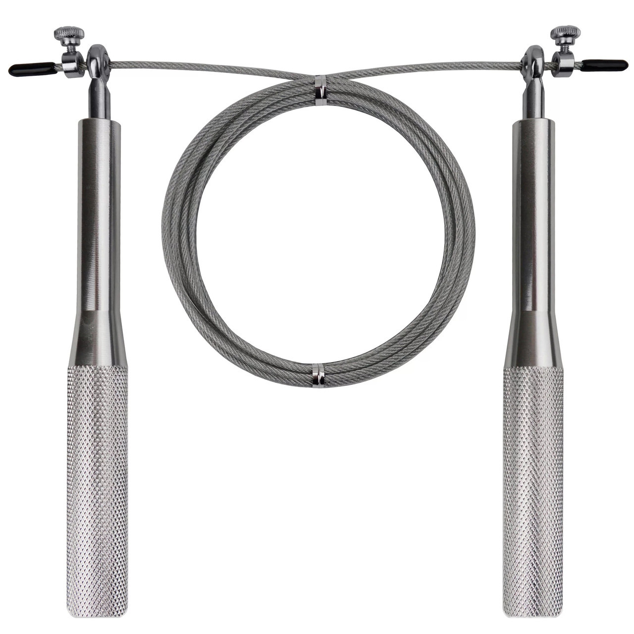 Скакалка швидкісна на підшипниках алюмінієва PowerPlay 4207 Elite Jump Rope Срібна 3m, фото №3