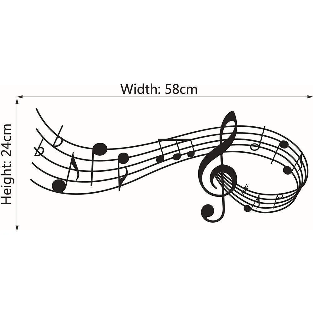 Наклейка на стіну Z6B7 Music Notes Melody 24 x 58 см, фото №7
