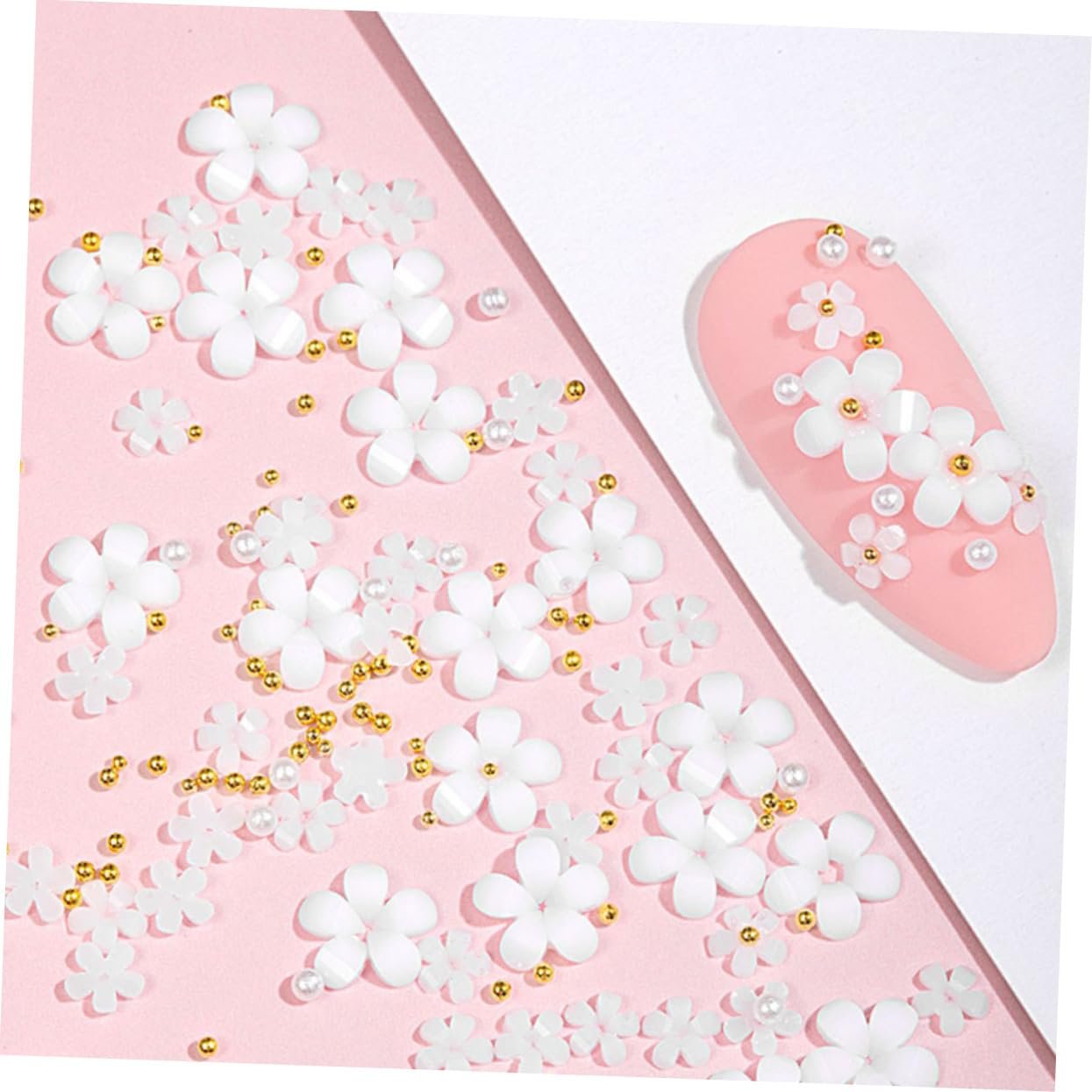 Мини стразы Аксессуары для маникюра Белые стразы, фото №8