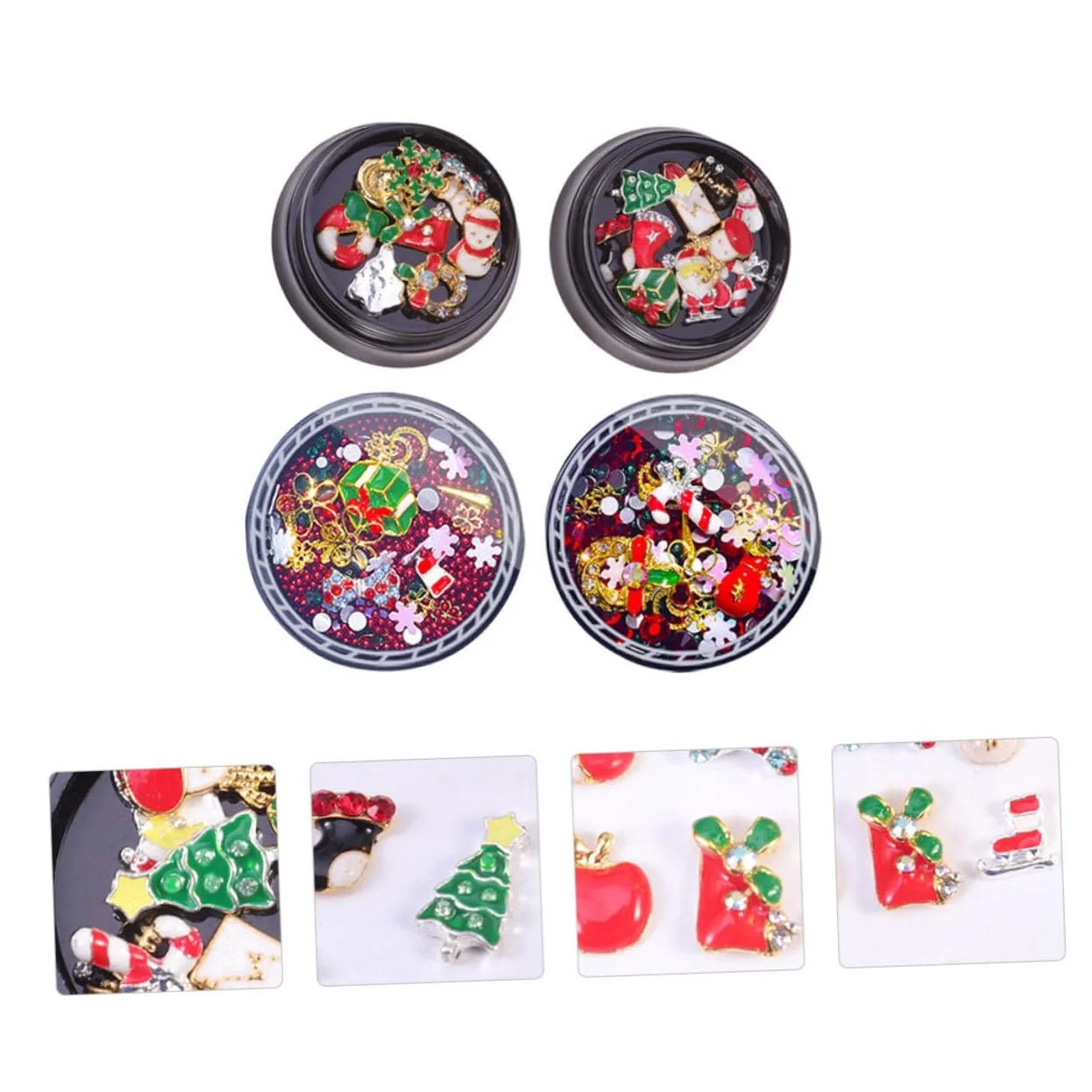 Украшения для ногтей Тип FRCOLOR Рождественский, снежинки, стразы для маникюра, фото №2