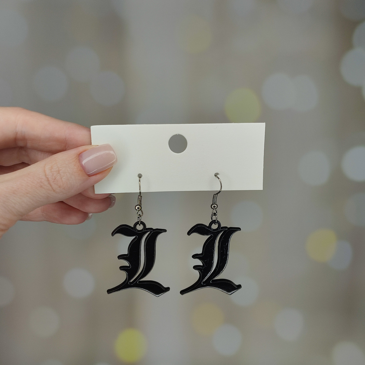 Сережки Тетрадь смерти Death Note L, фото №2 Сережки Тетрадь смерти Death Note L, фото №2