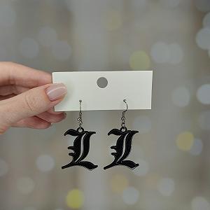 Сережки Тетрадь смерти Death Note L synthetic.ua - Фото 1