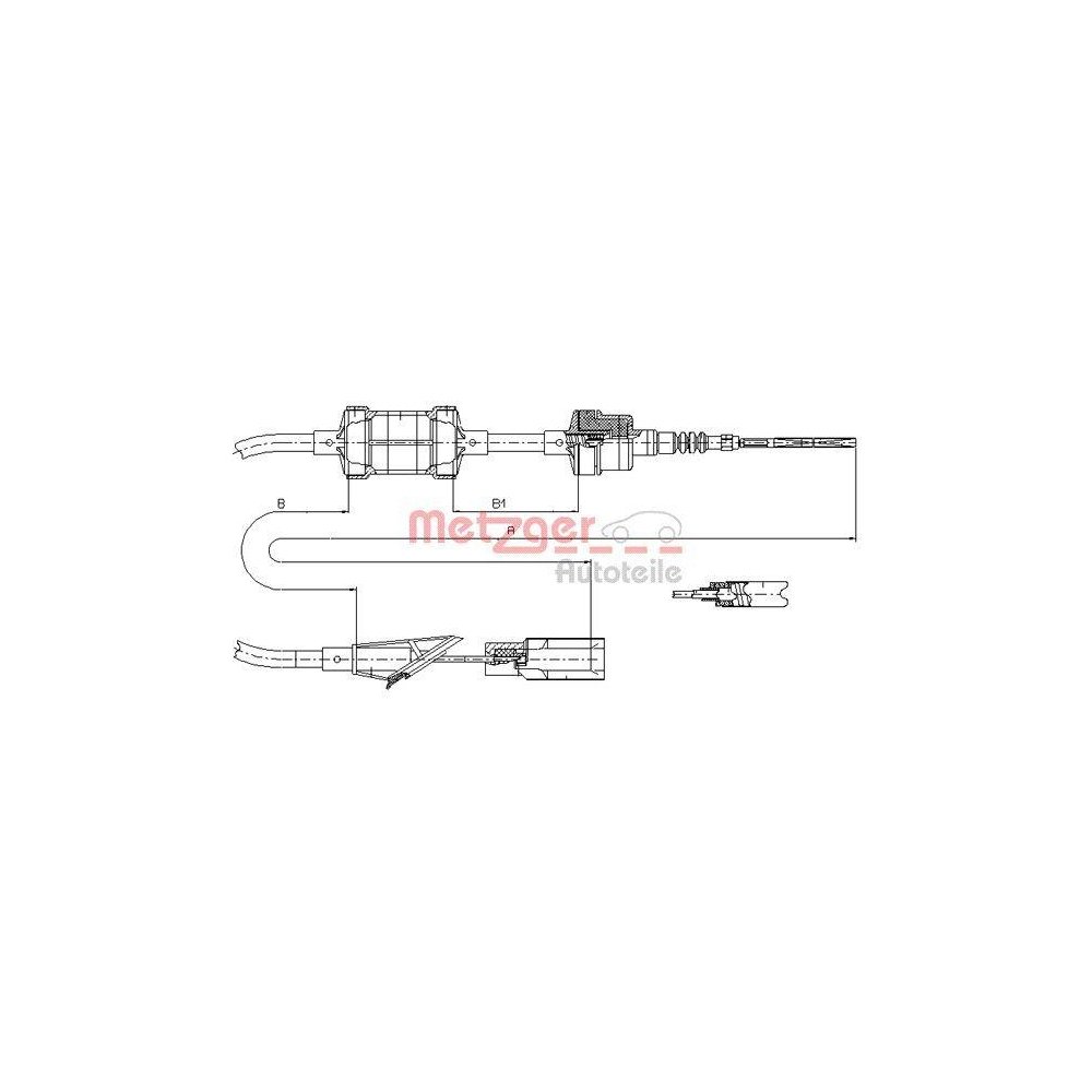Трос зчеплення METZGER 412.11 для FIAT, фото №1