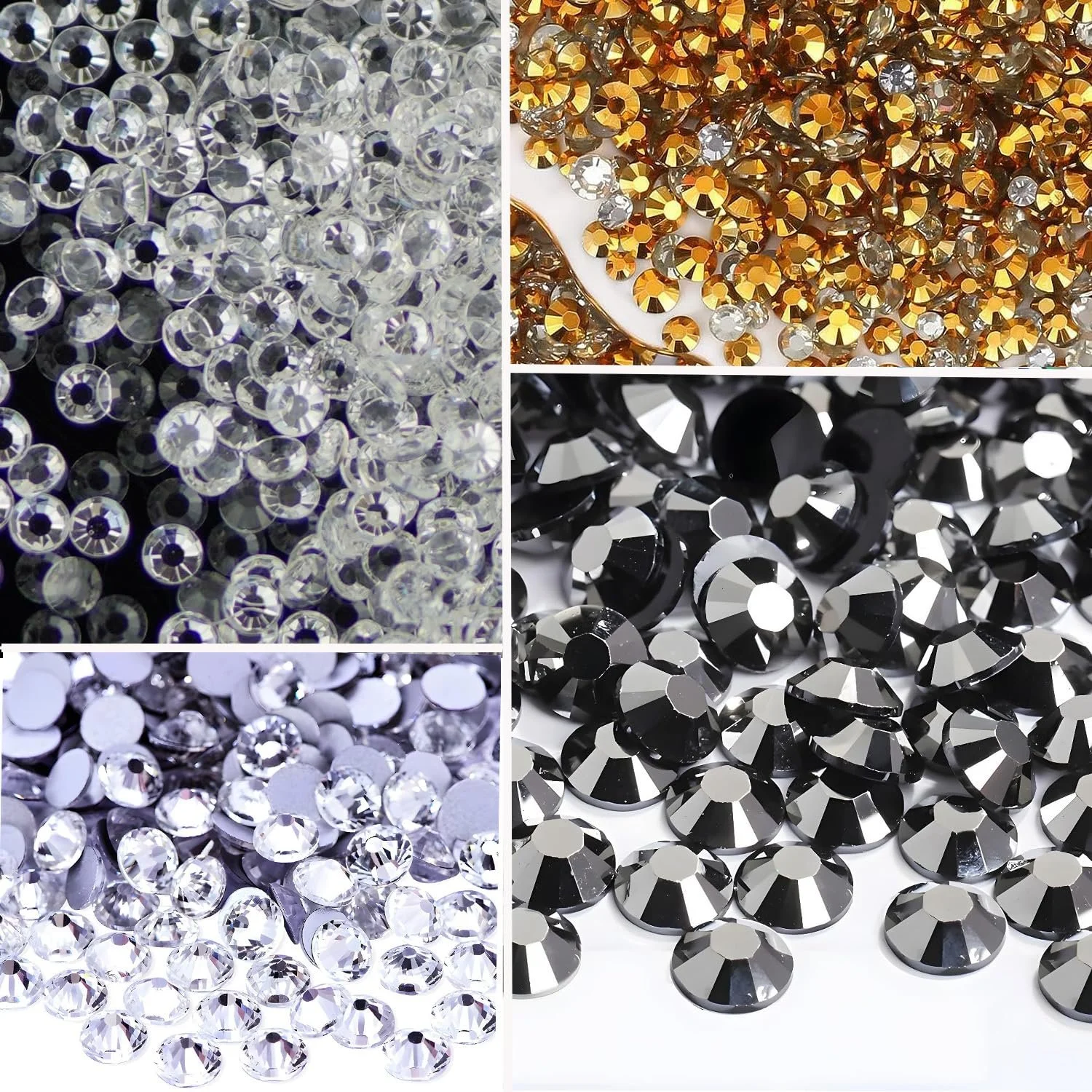 Стразы из смолы ручной работы Медный Коричневый Черный Белый Серый Прозрачный 3 мм 4 мм 5 мм 6 мм Плоские бусины без горячей фиксации SS10 SS16 SS20 SS30 Камни для самостоятельного создания маникюра, фото №5