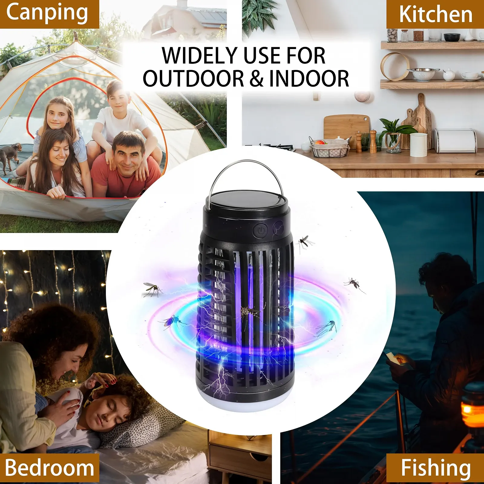 Пастка для комарів UV USB & Solar Powered 1 шт. Blue, фото №6 Пастка для комарів UV USB & Solar Powered 1 шт. Blue, фото №6