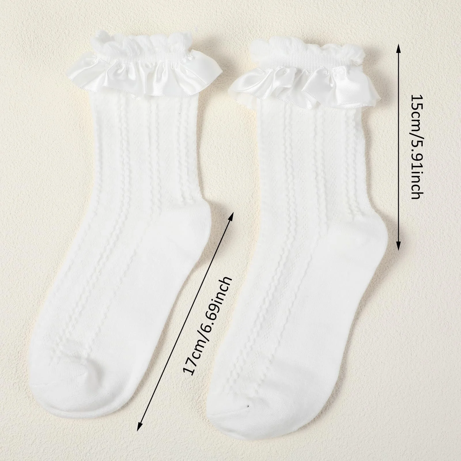 Шкарпетки з рюшами Mabor Білі, 3 пари, фото №2
