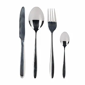 Набір столових приборів Well Home 24 предмети нержавіюча сталь срібне покриття - Фото 1