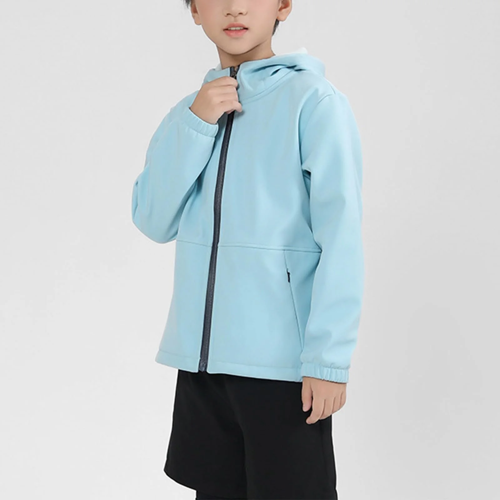 Софтшел куртка KQIVAM Детская Водонепроницаемая Ветрозащитная С капюшоном, фото №2
