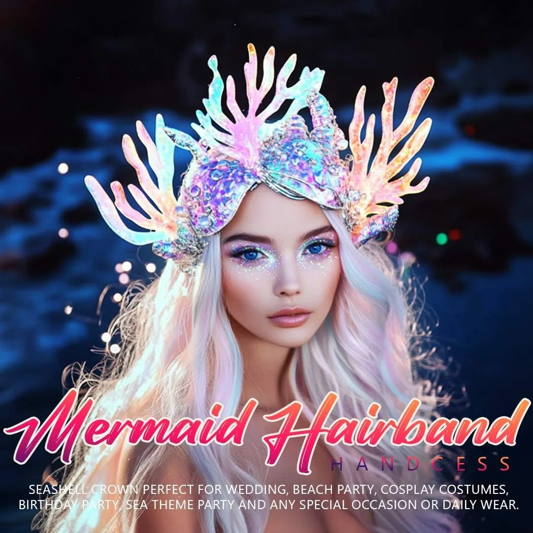 Обруч для волосся зі світними коралами LED, фото №6