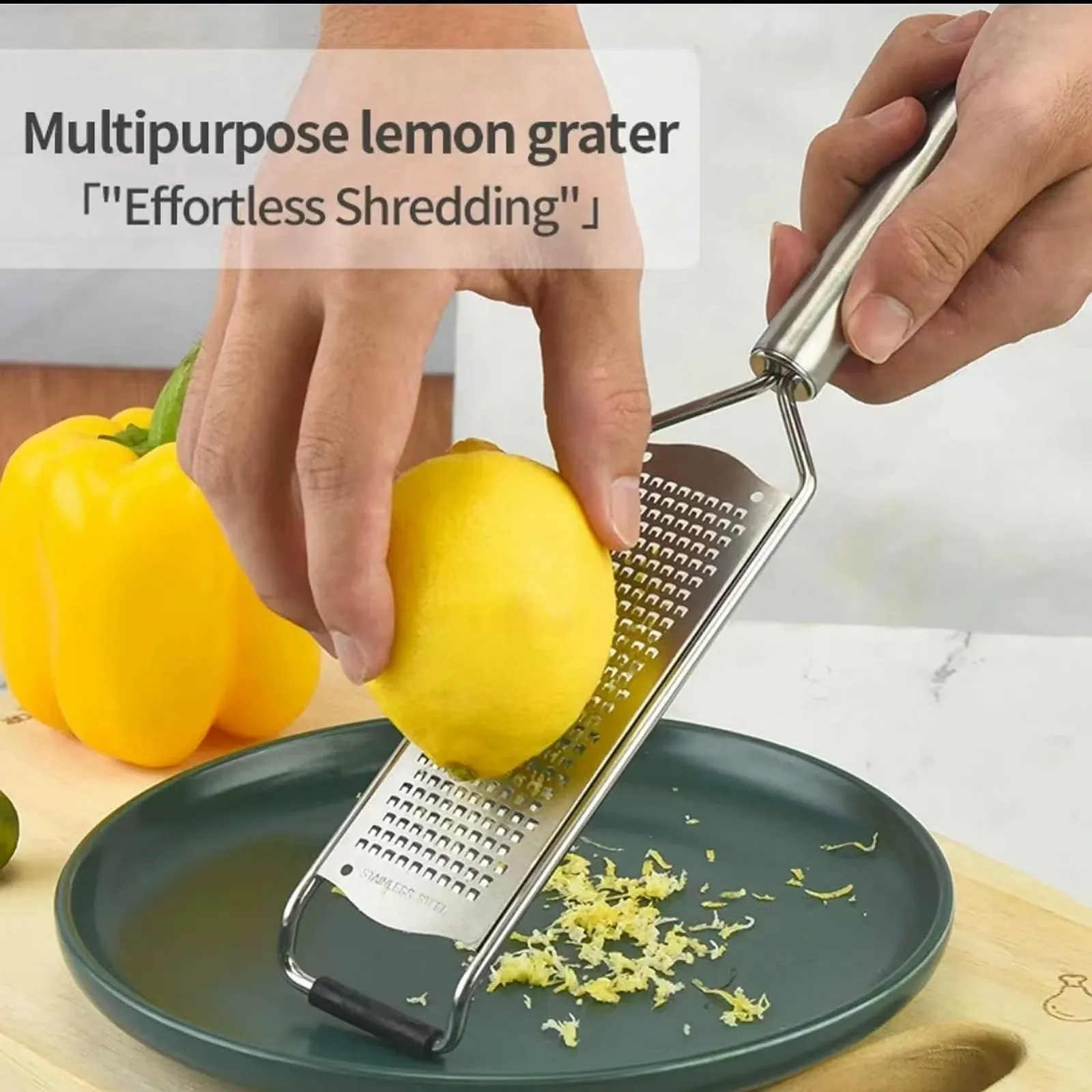 Тертка ручна Berglander для сиру, овочів з ергономічною ручкою для крупного натирання, фото №8