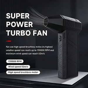 Электрическая воздуходувка Cuifati 3 скорости 130,000 об/мин 6000 мАч Turbo Fan synthetic.ua - Фото 1