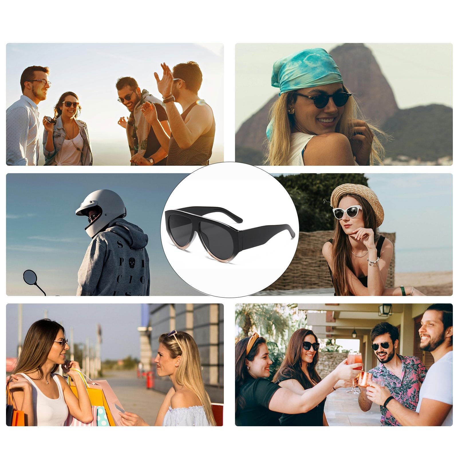 Сонцезахисні окуляри Авіатор YAMEIZE для чоловіків та жінок, великі, вінтажні, квадратні, з великою товстою оправою, захист UV400, фото №7 Сонцезахисні окуляри Авіатор YAMEIZE для чоловіків та жінок, великі, вінтажні, квадратні, з великою товстою оправою, захист UV400, фото №7