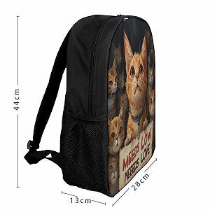 Рюкзак NACHOMACHO Meow Cute Cat Школьный 17 дюймов, Стиль synthetic.ua - Фото 1