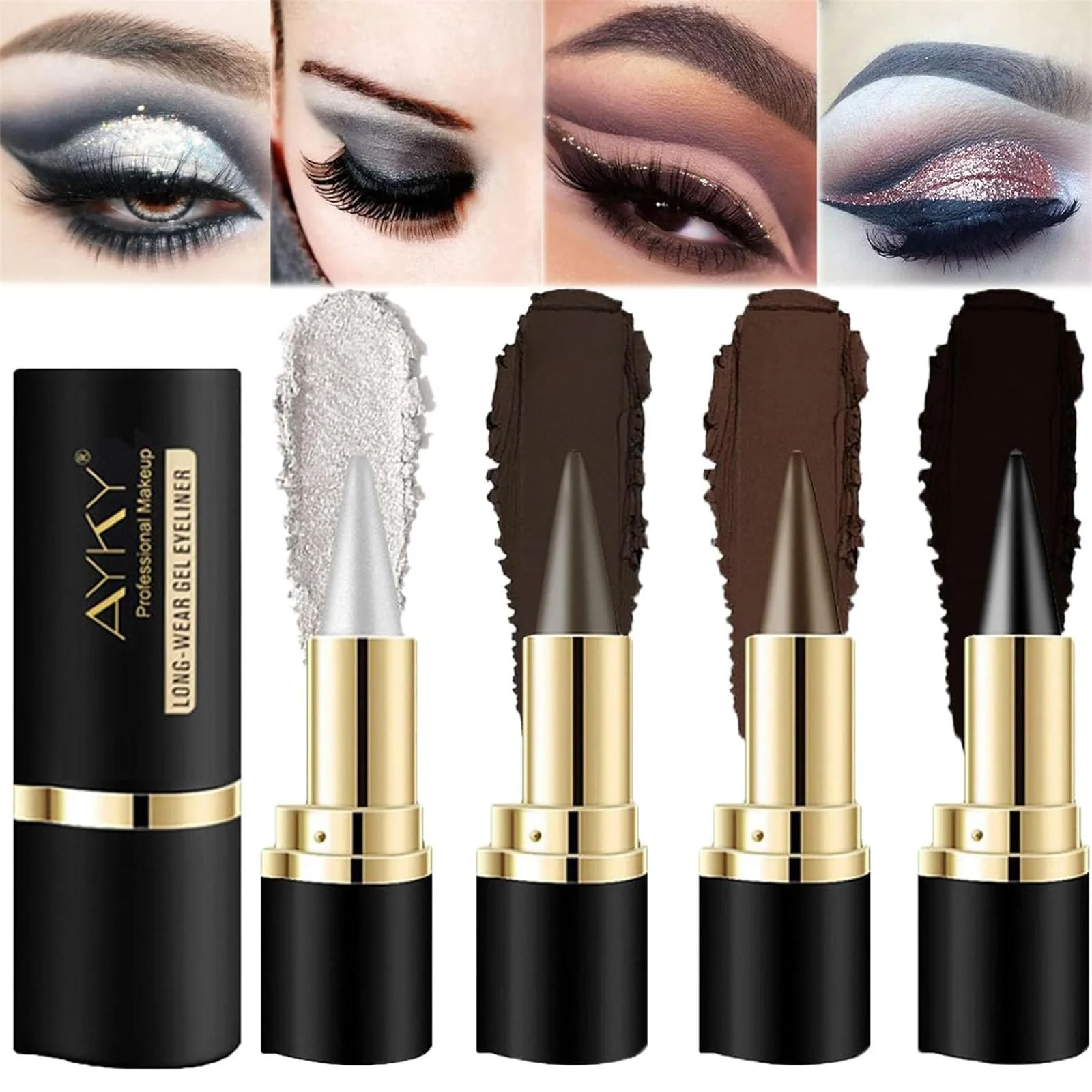 Гель-Олівець Ayky Long Wear Gel Eyeliner, чорний, фото №1 Гель-Олівець Ayky Long Wear Gel Eyeliner, чорний, фото №1