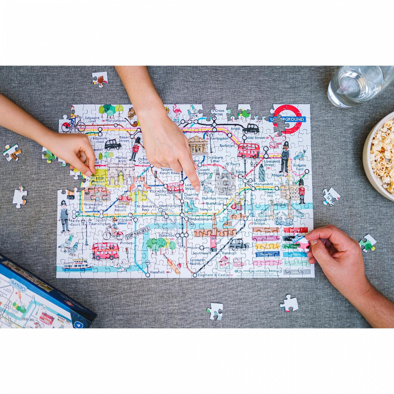 Пазл Gibsons Adventures on The London Underground 250 XL деталей, фото №2 Пазл Gibsons Adventures on The London Underground 250 XL деталей, фото №2