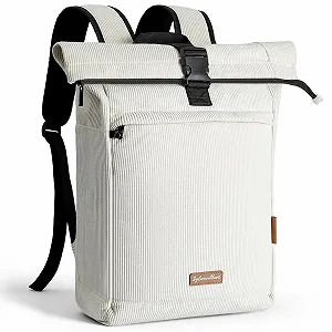 Рюкзак Rolltop для ноутбука водонепроникний розширюваний 18-25 л протиугінний beige - Фото 1