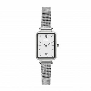 Жіночий годинник Carlheim Mila Petite Square 2620, білий, сріблястий, класичний - Фото 1