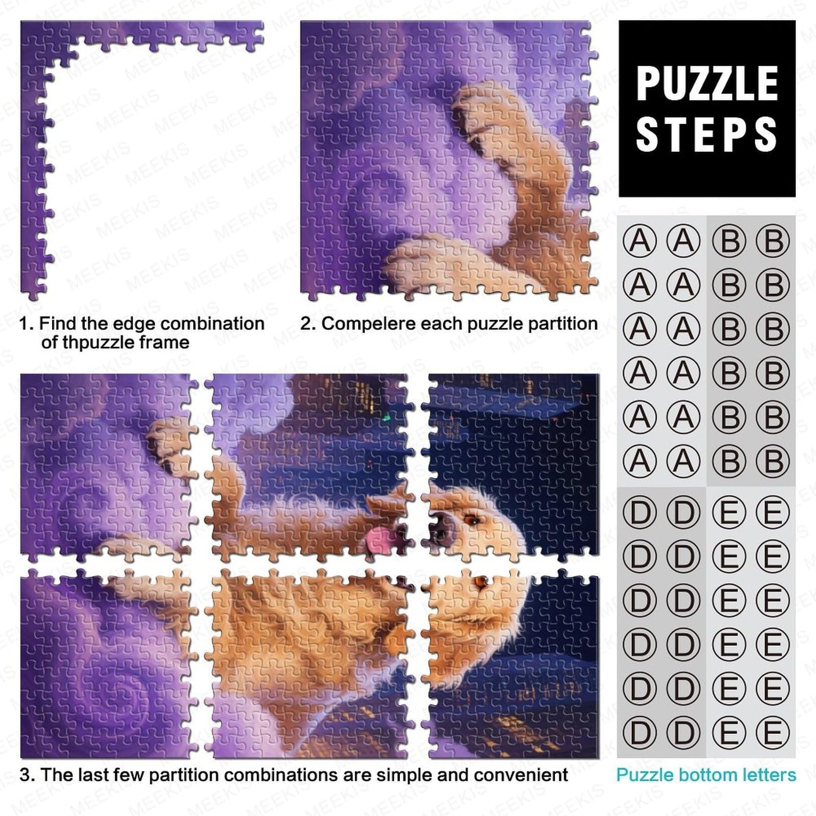 Пазлы Голден-ретривер 1000 элементов картон 38 x 26 см, фото №5