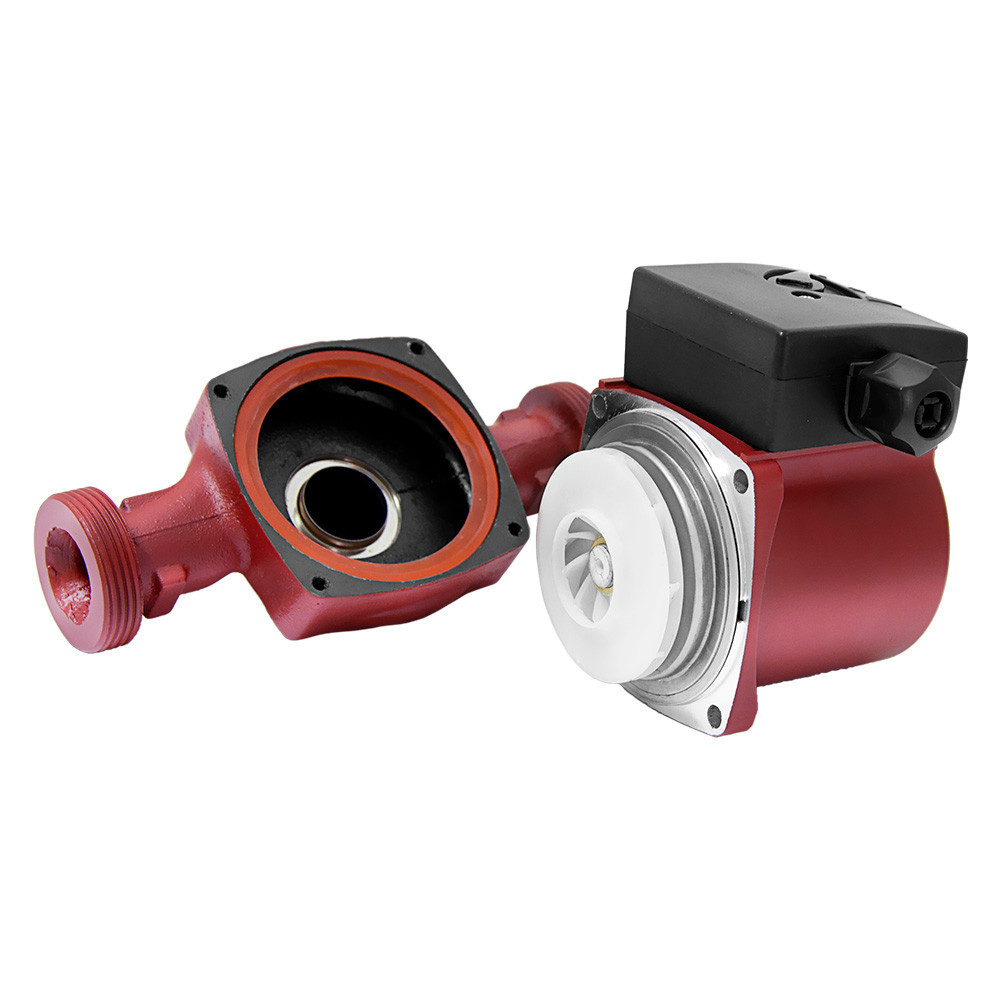 Насос циркуляційний 75Вт Hmax 4м Qmax 40л/мин Ø11⁄2 180мм бордо + гайкі Ø1 Wetron (774212), фото №7