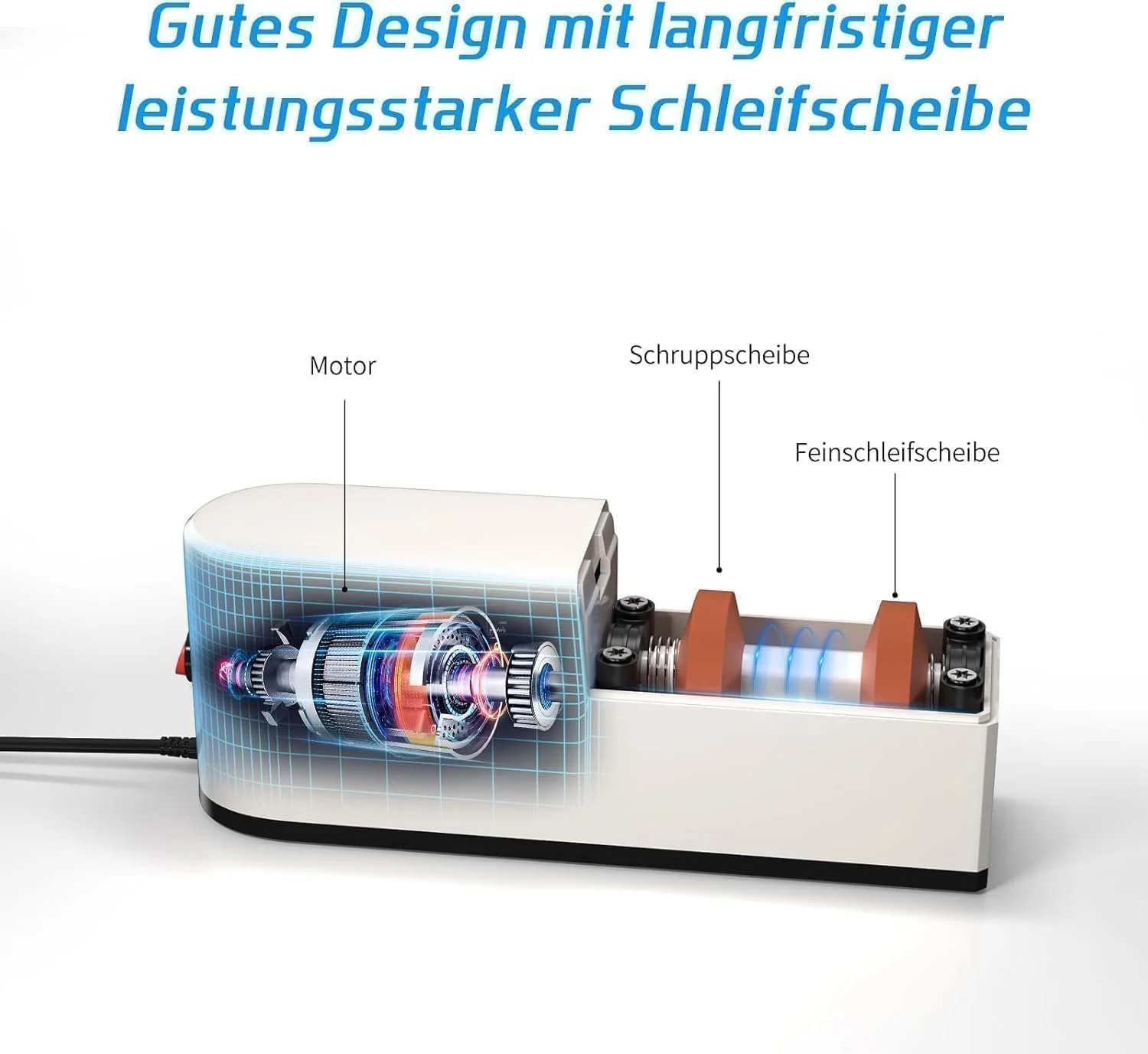 Електрична Точило для ножів 5-в-1 ER1 професійна алмазна для грубого заточування та ремонту ножів, фото №3