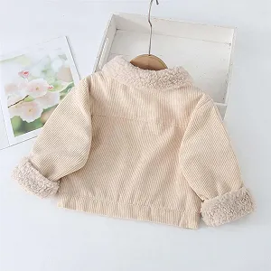 Зимняя куртка Generisch Corduroy с флисовой подкладкой для мальчиков, утепленная, теплая, верхняя одежда для малышей, детей, для повседневного отдыха synthetic.ua - Фото 1