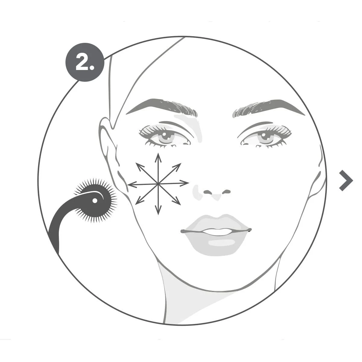 Дермаролер M1 Select голчастий 0.5 мм, для домашнього використання, 540 голок з медичного титану, фото №6