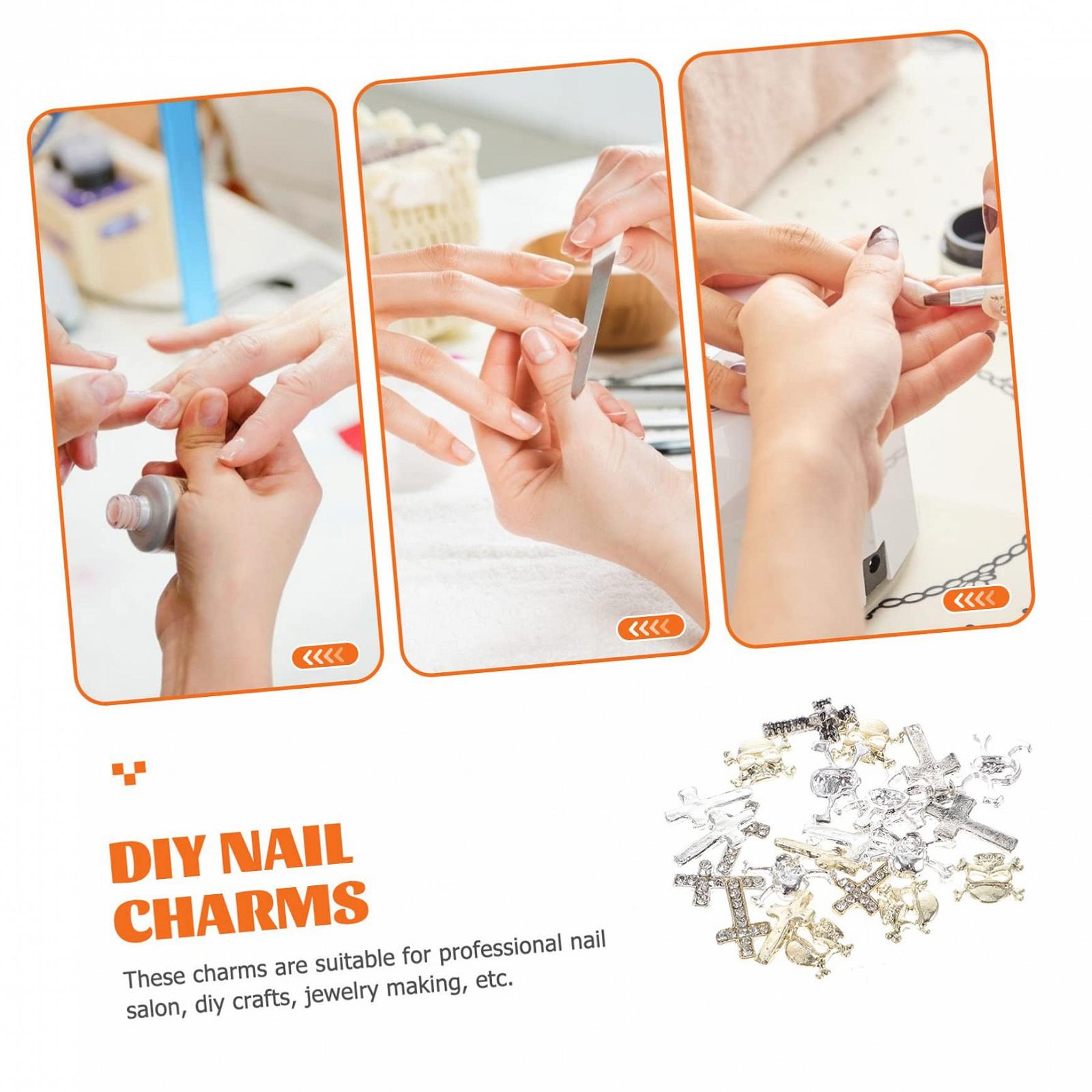 Украшения для ногтей ABOOFAN Halloween, металл, тыква, 60 шт, фото №6