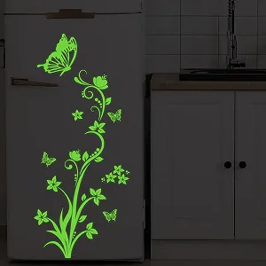 Наклейка на стіну HGDESIGN 3D Butterfly Flower Tendril що світиться (B) synthetic.ua - Фото 1