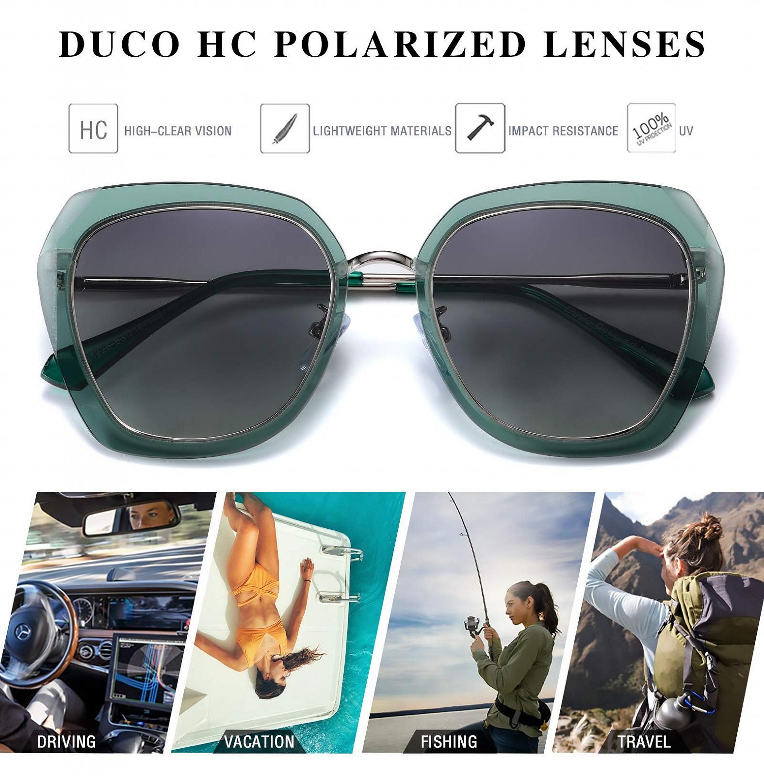 Сонцезахисні окуляри Жіночі DUCO DC1225 Поляризовані UV Захист Ретро Дизайнерські, фото №5