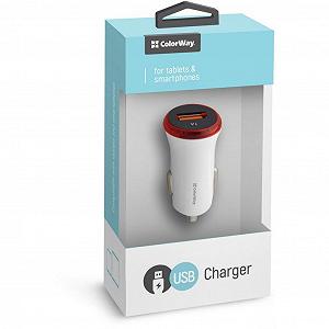 Зарядные устройства для гаджетов Colorway 1USB 1A white CW-CHA001-WT synthetic.ua - Фото 1