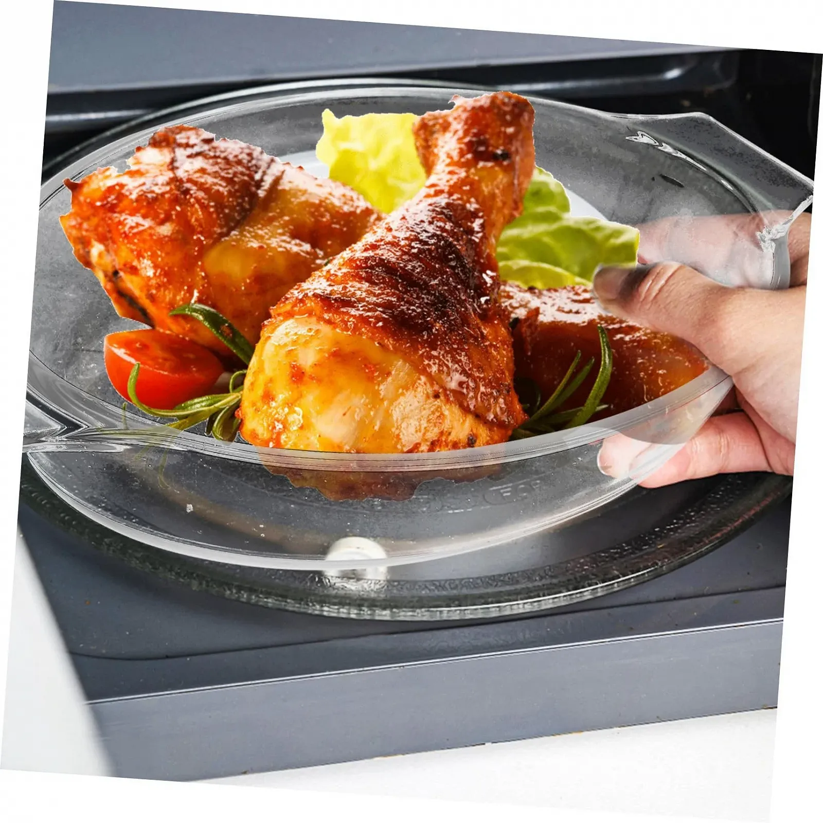 Форма для випікання Sosoport скляна з ручками жаростійка прозора Borosilicate Glass, фото №4