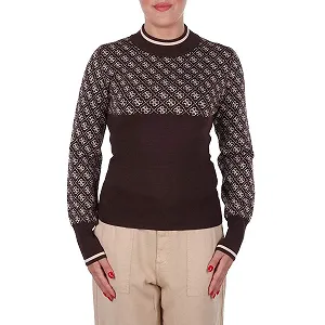 Світшот GUESS Jeans Lise Fn0t Dark Coffee Biscotti, коричневий, Small - Фото 1