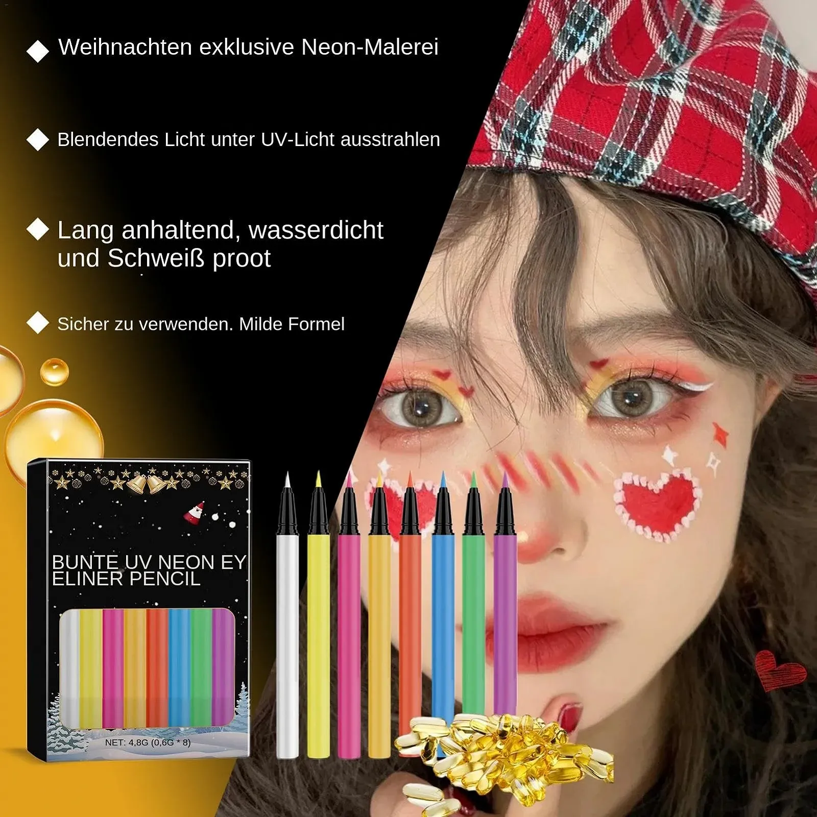 Рідка Підводка для очей Buntes Неоновий, фото №3