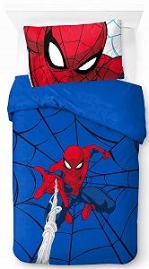Підодіяльник одинарний Jay Franco Marvel Spiderman Webtastic, 100% бавовна, наволочка 50x70 см - Фото 1