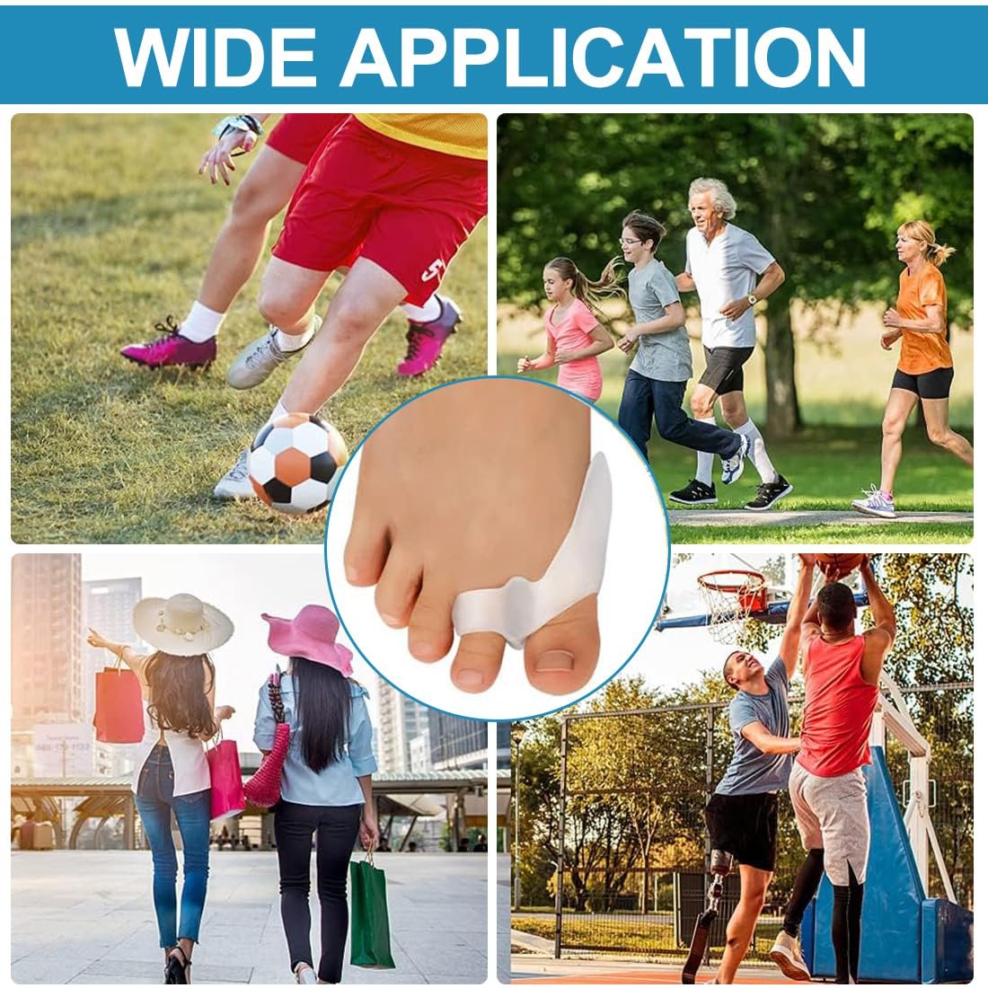 Роздільник для пальців ніг Силіконовий Hallux Прозорий (6 шт.), фото №6 Роздільник для пальців ніг Силіконовий Hallux Прозорий (6 шт.), фото №6