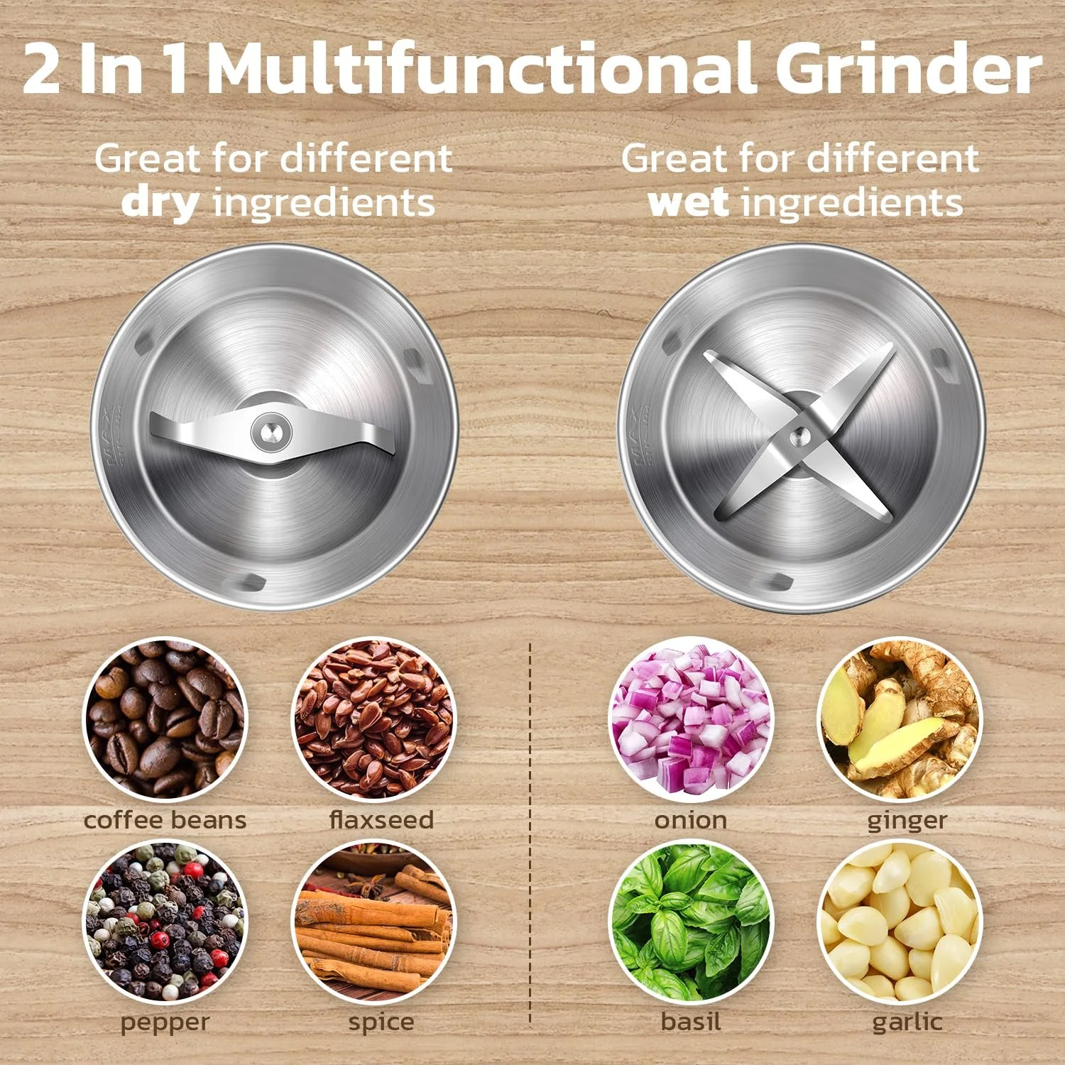 Электрическая кофемолка KYG 300 Вт, 100 г, фото №2 Электрическая кофемолка KYG 300 Вт, 100 г, фото №2