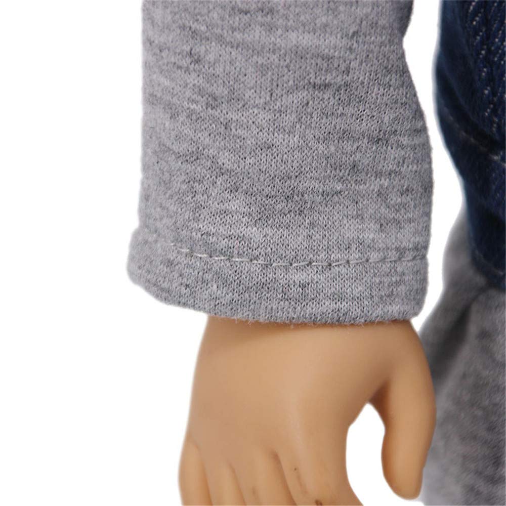 Одежда для куклы 46 см Uteruik - повседневный наряд, ковбойский спортивный костюм, аксессуары, 2 штуки / комплект, фото №5 Одежда для куклы 46 см Uteruik - повседневный наряд, ковбойский спортивный костюм, аксессуары, 2 штуки / комплект, фото №5