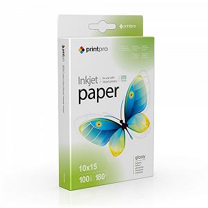 Фотобума PrintPro глянцева 180г/м2 10x15см 100л (PGE1801004R) - Фото 1