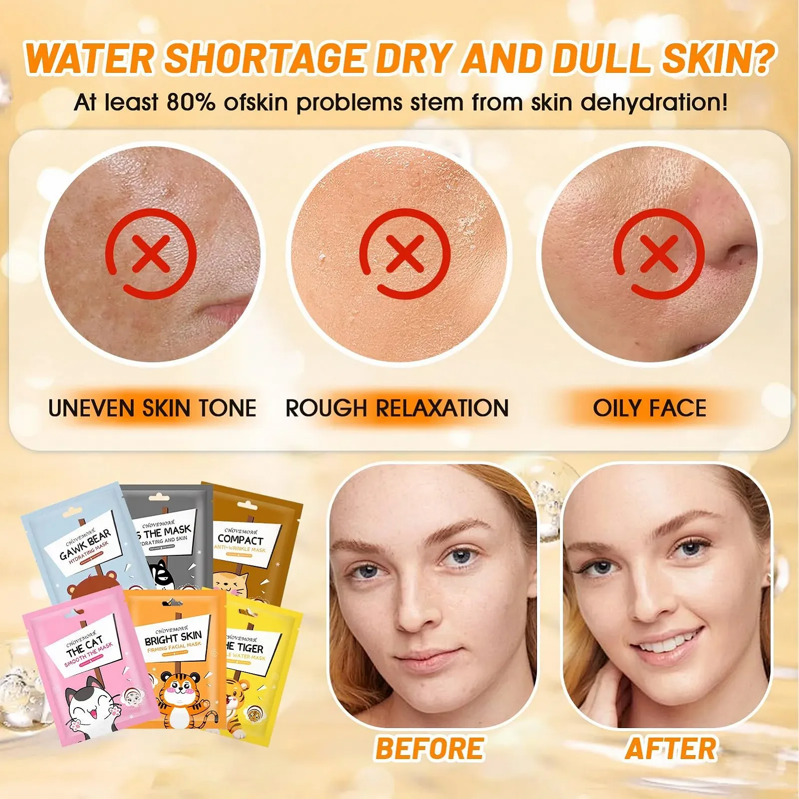 Тканевая маска для лица Набор Animal Маски для лица для подростков и женщин для всех типов кожи, фото №5