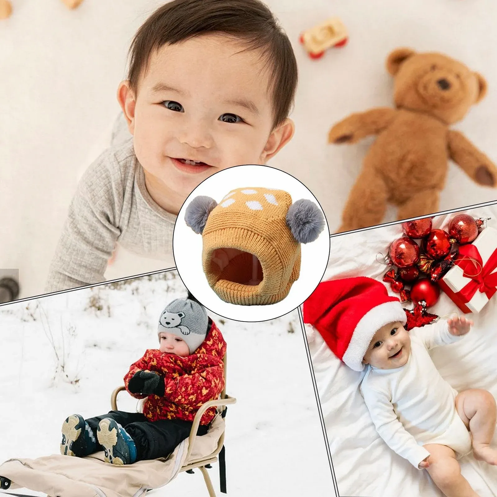 Тепла шапка з вушками N Cute жовта, фото №4 Тепла шапка з вушками N Cute жовта, фото №4