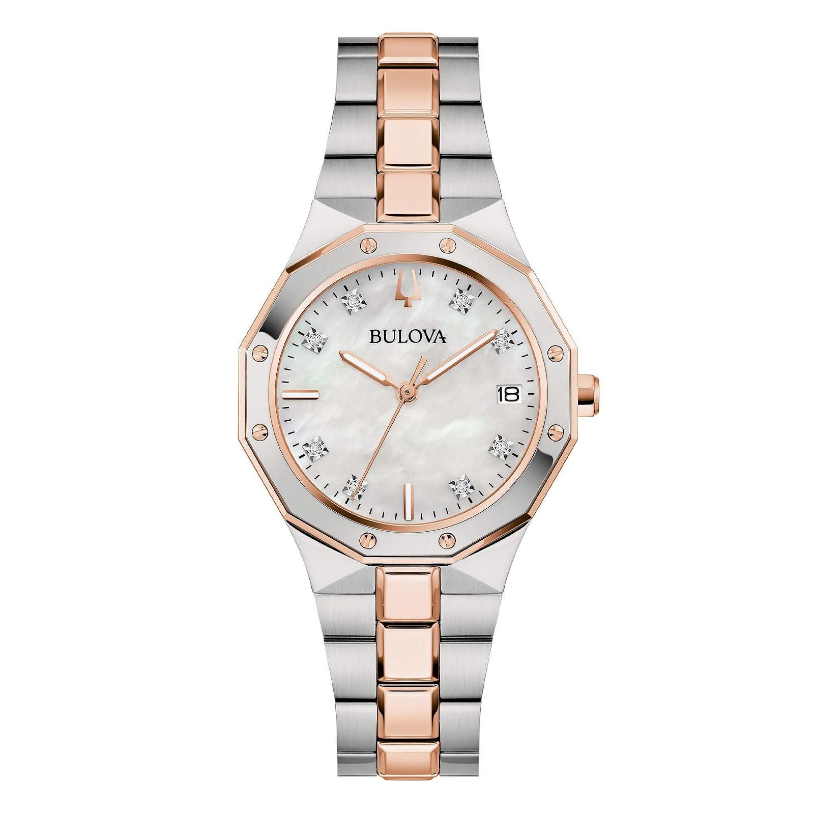 Женские часы Bulova Octagon 98P235, браслет, фото №1