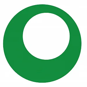 Наклейка для стін kleb-Drauf® 1 Large Retro Dot зелена матова 45 x 45 см - Фото 1