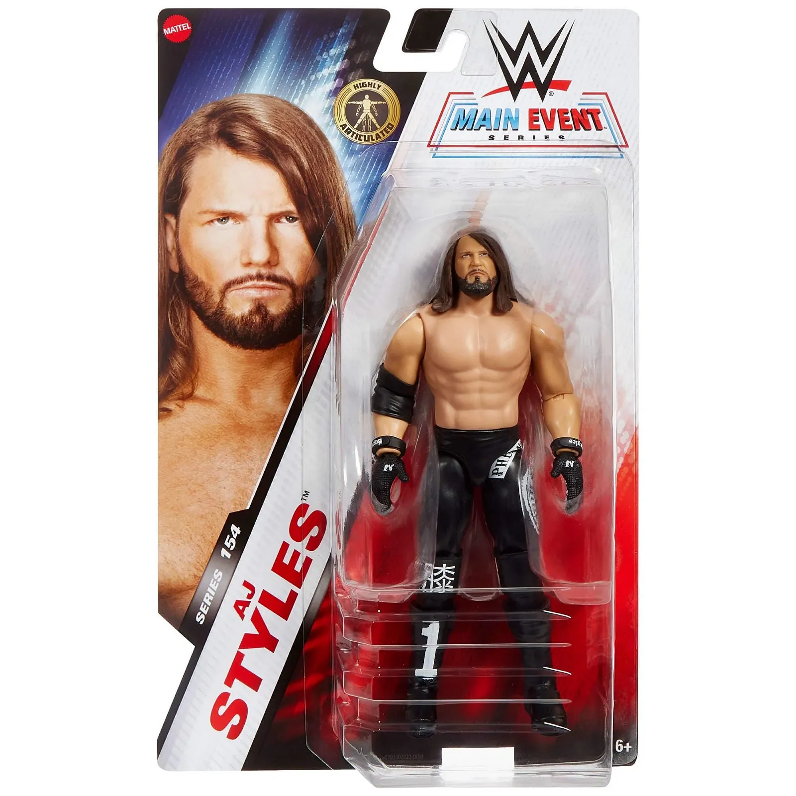 Екшн-фігурка Mattel WWE Main Combat Series #154 AJ Styles 6 дюймів JCV43 багатоколірна, фото №2