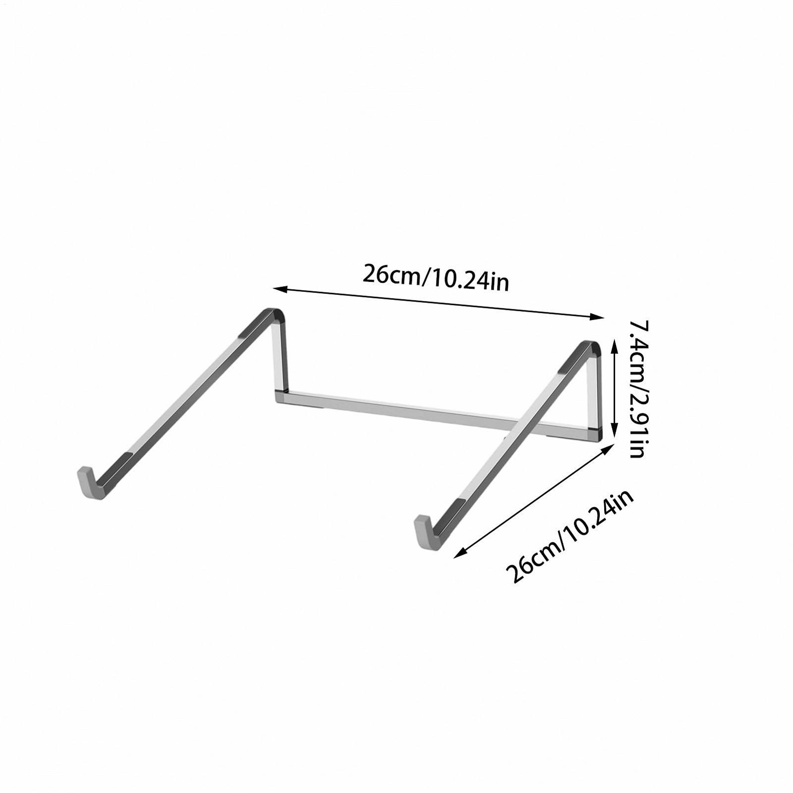 Подставка для ноутбука складная Aluminium Alloy охлаждающая подставка портативная и легкая, регулируемый настольный держатель с функцией охлаждения, фото №6