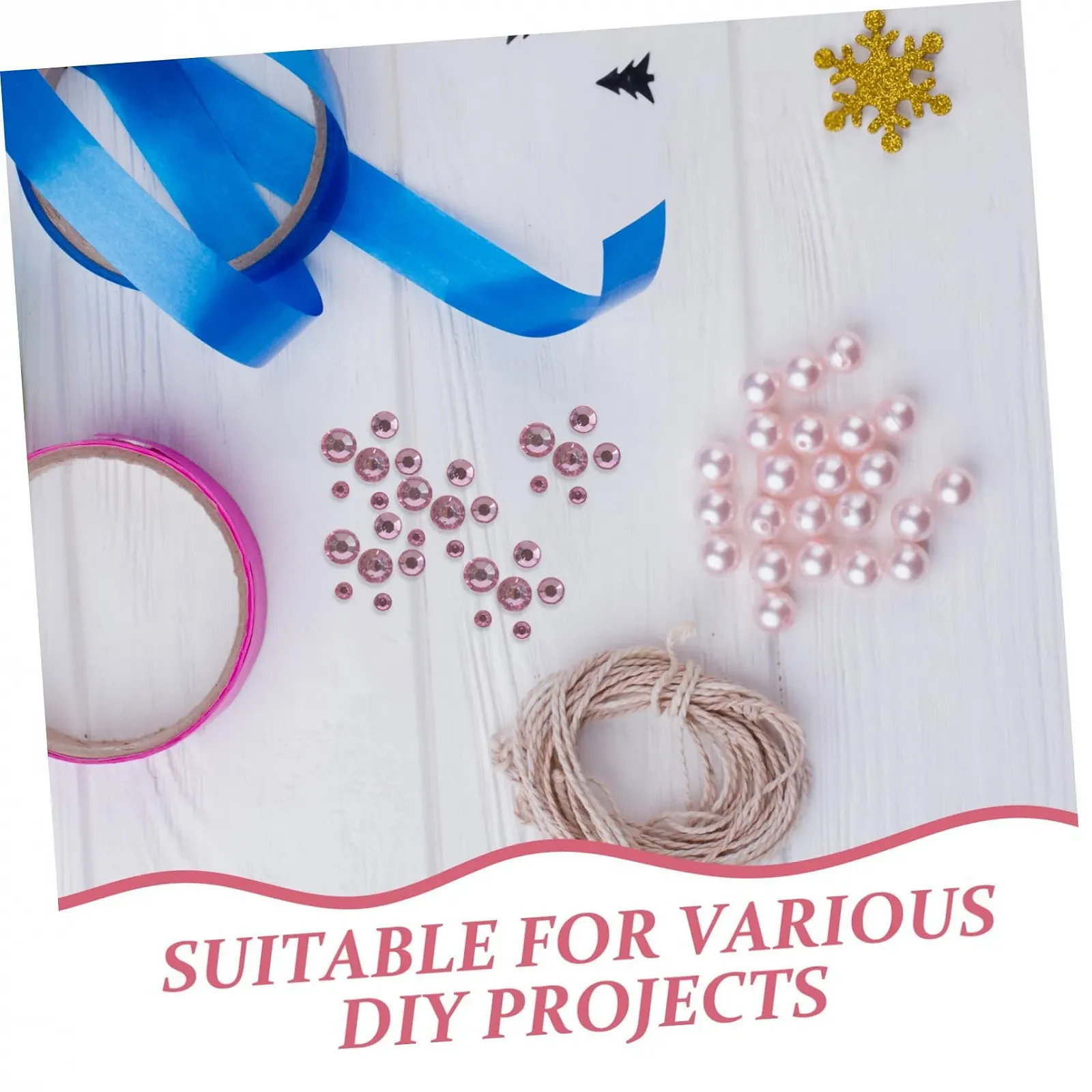 Стрази Плоскі Sewacc рожевий акрил, фото №3