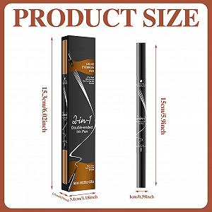 Олівець Skeadex Micro Waterproof Eyebrow Pencil 2-in-1 Dual-Ended Magic Eyebrow Pencil Чорний synthetic.ua - Фото 1