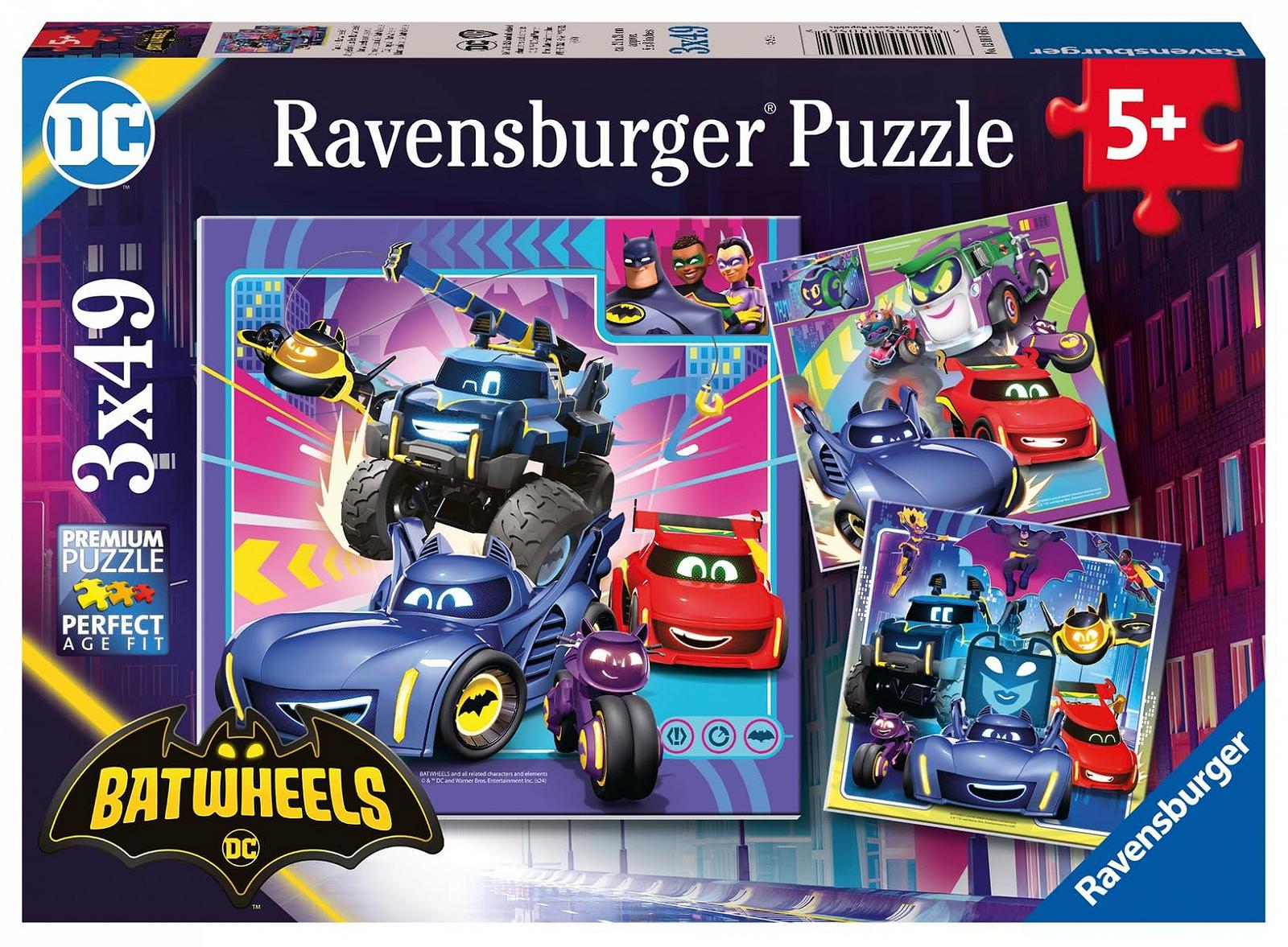Дитячий пазл Ravensburger Batwheels 12001056 3 x 49 елементів від 5 років, фото №1